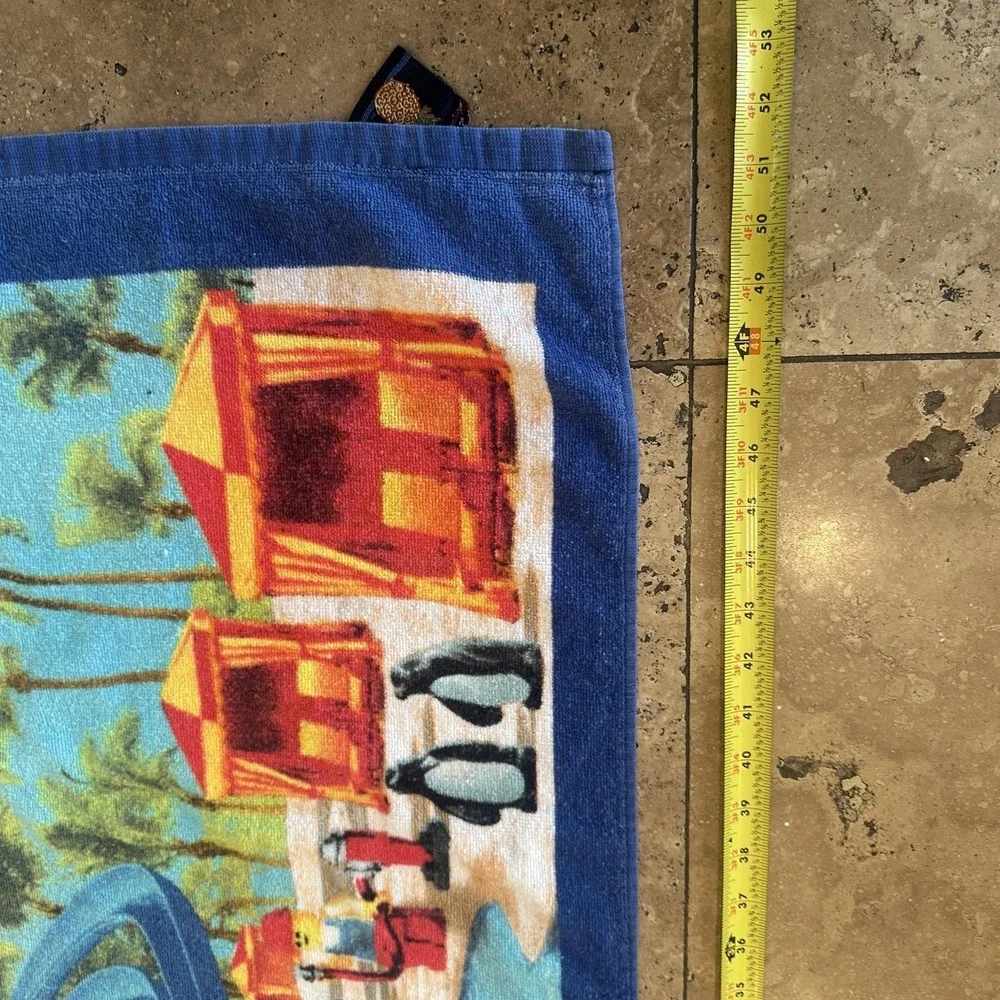 VTG Y2K Legoland Water Park Beach Towel Multicolor LEGO Slides Penguin 28x51 Kid